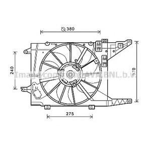 вентилатор, охлаждане на двигателя AVA QUALITY COOLING RT7550