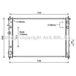 радиатор, охлаждане на двигателя AVA QUALITY COOLING SU2091 