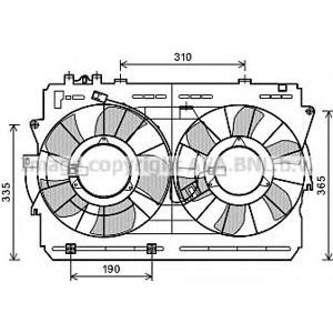 вентилатор, охлаждане на двигателя AVA QUALITY COOLING TO7570