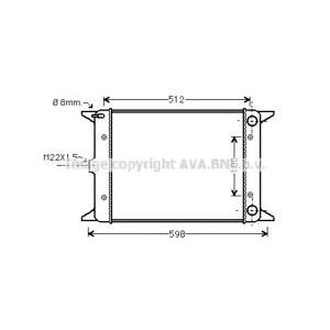 воден радиатор AVA QUALITY COOLING VW2005 