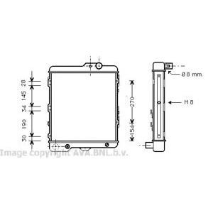 воден радиатор AVA QUALITY COOLING VW2035 