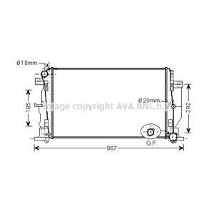воден радиатор AVA QUALITY COOLING VW2279 