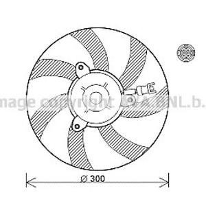 вентилатор, охлаждане на двигателя AVA QUALITY COOLING VW7527 