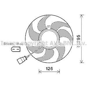 вентилатор, охлаждане на двигателя AVA QUALITY COOLING VW7535