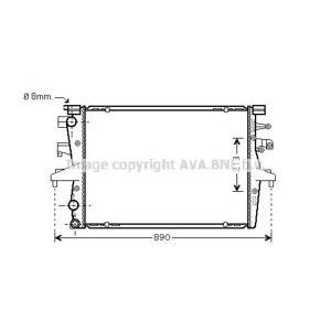 радиатор, охлаждане на двигателя AVA QUALITY COOLING VWA2230