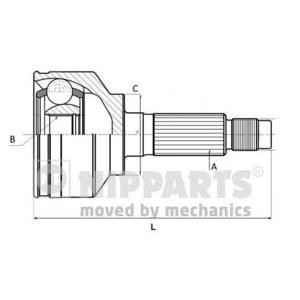 комплект каре за полуоска NIPPARTS J2820906 