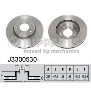 спирачен диск NIPPARTS J3300530 