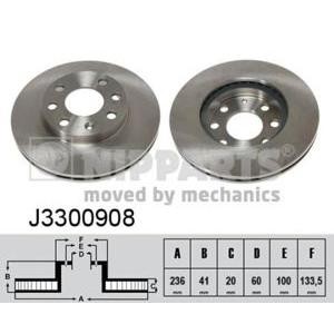 спирачен диск NIPPARTS J3300908 