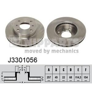 спирачен диск NIPPARTS J3301056 