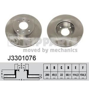 спирачен диск NIPPARTS J3301076 
