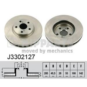 спирачен диск NIPPARTS J3302127