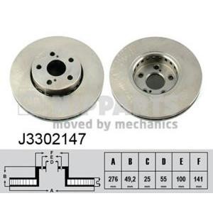 спирачен диск NIPPARTS J3302147