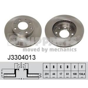спирачен диск NIPPARTS J3304013 