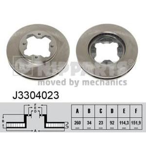 спирачен диск NIPPARTS J3304023 