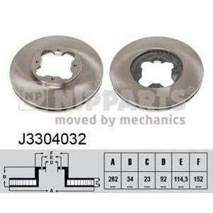 спирачен диск NIPPARTS J3304032 