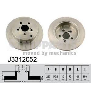 спирачен диск NIPPARTS J3312052 
