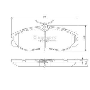 накладки NIPPARTS J3601056 
