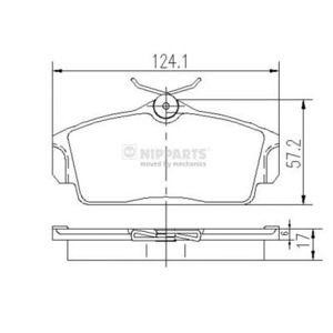 накладки NIPPARTS J3601068