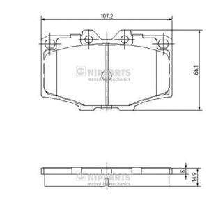 накладки NIPPARTS J3602036 