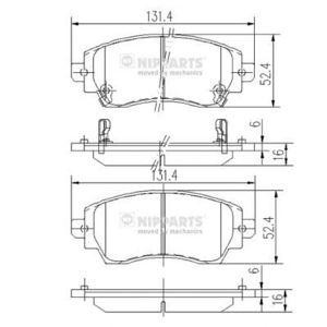 накладки NIPPARTS J3602089