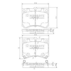 накладки NIPPARTS J3603035