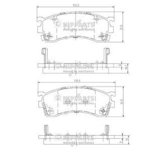 накладки NIPPARTS J3603038