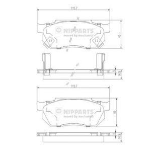 накладки NIPPARTS J3604019