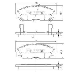 накладки NIPPARTS J3604023