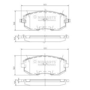 накладки NIPPARTS J3607015