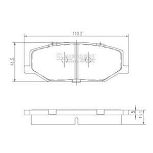 накладки NIPPARTS J3608003 