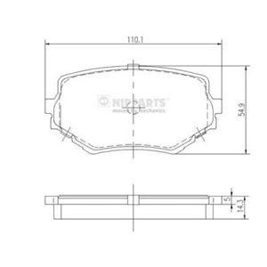 накладки NIPPARTS J3608017