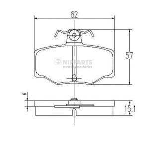 накладки NIPPARTS J3611031