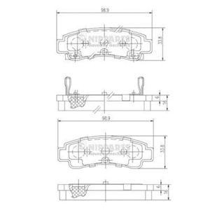 накладки NIPPARTS J3611033