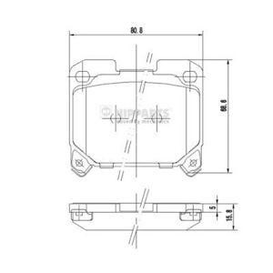 накладки NIPPARTS J3612015