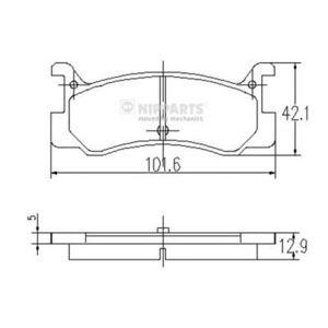 накладки NIPPARTS J3613003