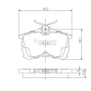 накладки NIPPARTS J3614015