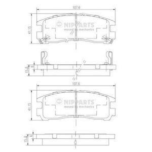 накладки NIPPARTS J3615003