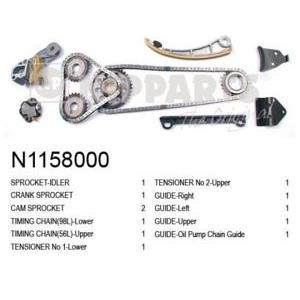 комплект ангренажна верига NIPPARTS N1158000