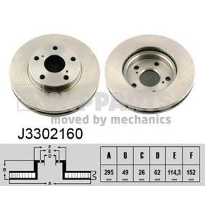 спирачен диск NIPPARTS J3302160
