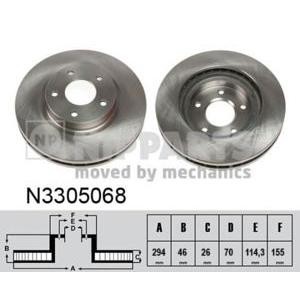спирачен диск NIPPARTS N3305068