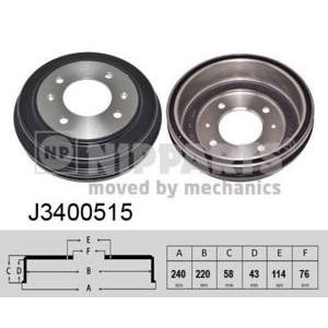спирачен барабан NIPPARTS J3400515