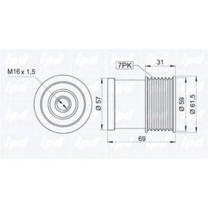 ролка алтернатор IPD 15-3353
