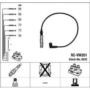 кабели за свещи - комплект запалителни кабели NGK 0932 