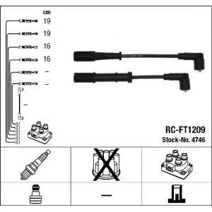 кабели за свещи - комплект запалителни кабели NGK 4746 