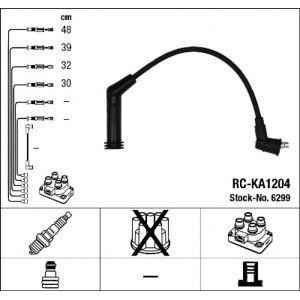 кабели за свещи - комплект запалителни кабели NGK 6299 