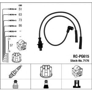 кабели за свещи - комплект запалителни кабели NGK 7176 