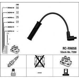 кабели за свещи - комплект запалителни кабели NGK 7200 