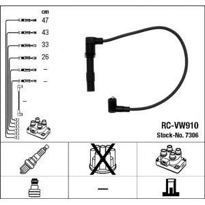 кабели за свещи - комплект запалителни кабели NGK 7306 