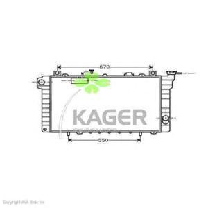 радиатор, охлаждане на двигателя KAGER 31-0246 