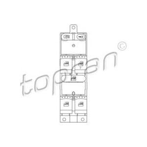 ключ(бутон), стъклоповдигане TOPRAN 112 408 